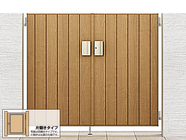 開き門扉AA TM1型 片開き 柱使用 複合色