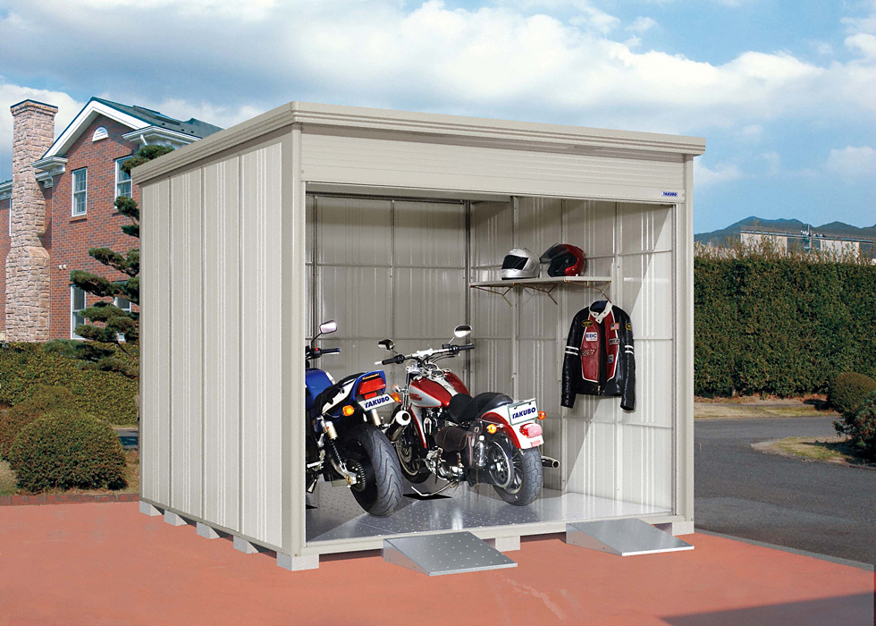 バイクシャッターマン 床付 バイク保管庫
