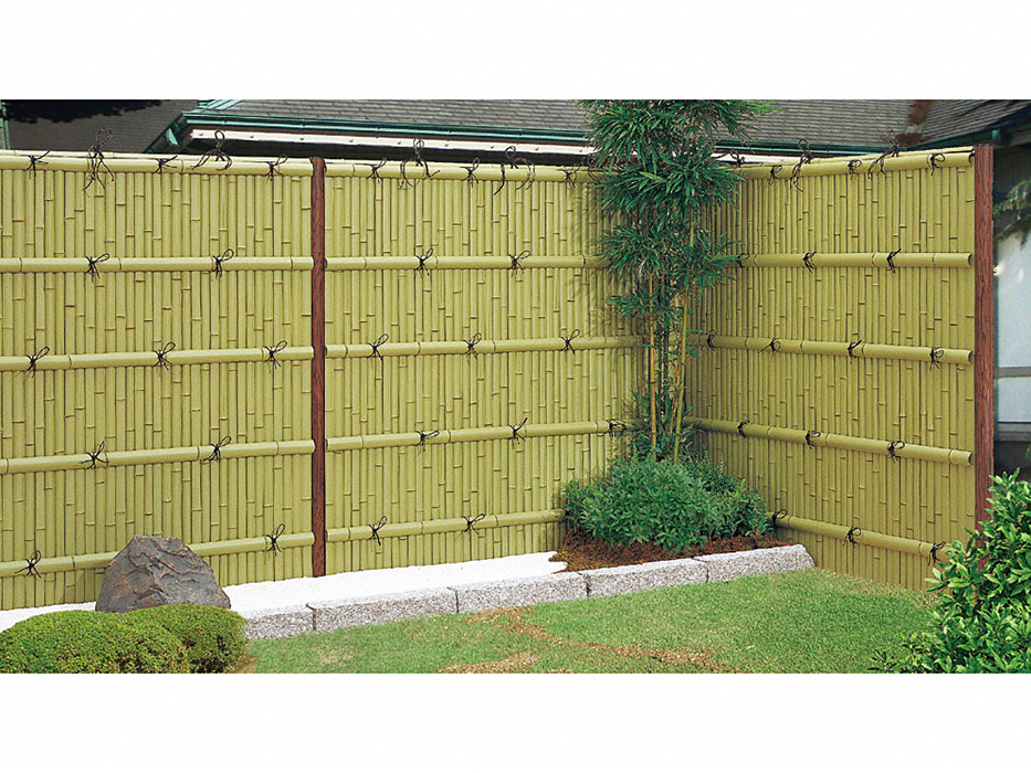 和風竹垣フェンス〈京香〉 建仁寺垣 ユニット型 間仕切りタイプ 片面仕様 高尺タイプ しみじみ洗い青竹・しみじみゴマ竹